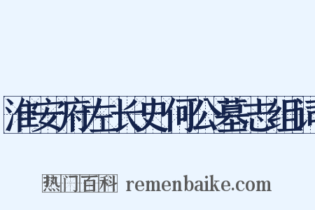 淮安府左长史何公墓志组词是什么意思的图片